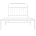Estructura cama sin colchón con cabecero metal blanco 100x190cm