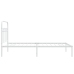 Estructura cama sin colchón con cabecero metal blanco 100x190cm