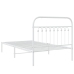 Estructura cama sin colchón con cabecero metal blanco 100x190cm