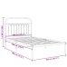 Estructura cama sin colchón con cabecero metal blanco 100x190cm