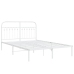 Estructura cama sin colchón con cabecero metal blanco 140x190cm