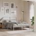 Estructura cama sin colchón con cabecero metal blanco 140x190cm
