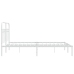 Estructura cama sin colchón con cabecero metal blanco 140x190cm