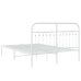 Estructura cama sin colchón con cabecero metal blanco 140x190cm