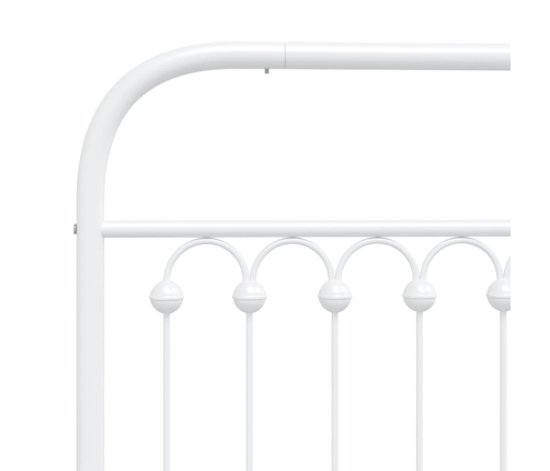 Estructura cama sin colchón con cabecero metal blanco 140x190cm