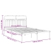 Estructura cama sin colchón con cabecero metal blanco 140x190cm