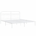 Estructura cama sin colchón con cabecero metal blanco 183x213cm