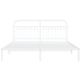 Estructura cama sin colchón con cabecero metal blanco 183x213cm
