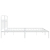 Estructura cama sin colchón con cabecero metal blanco 183x213cm