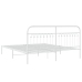 Estructura cama sin colchón con cabecero metal blanco 183x213cm