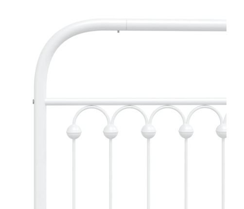 Estructura cama sin colchón con cabecero metal blanco 183x213cm