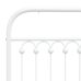Estructura cama sin colchón con cabecero metal blanco 183x213cm