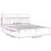 Estructura cama sin colchón con cabecero metal blanco 183x213cm