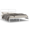 Estructura cama sin colchón con cabecero metal blanco 183x213cm