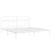 Estructura cama sin colchón con cabecero metal blanco 193x203cm