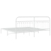 Estructura cama sin colchón con cabecero metal blanco 193x203cm