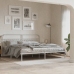 Estructura cama sin colchón con cabecero metal blanco 200x200cm