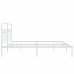 Estructura cama sin colchón con cabecero metal blanco 200x200cm