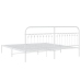 Estructura cama sin colchón con cabecero metal blanco 200x200cm