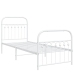 Estructura cama sin colchón con estribo metal blanco 75x190 cm