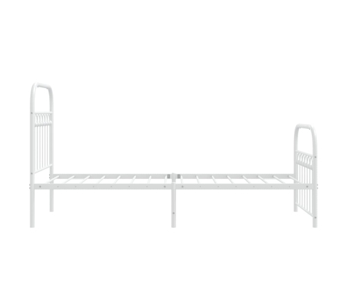 Estructura cama sin colchón con estribo metal blanco 75x190 cm