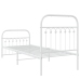 Estructura cama sin colchón con estribo metal blanco 75x190 cm