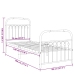 Estructura cama sin colchón con estribo metal blanco 75x190 cm