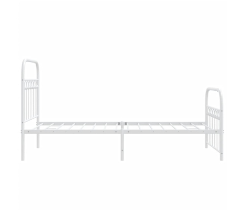 Estructura cama sin colchón con estribo metal blanco 90x190 cm