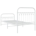 Estructura cama sin colchón con estribo metal blanco 90x190 cm