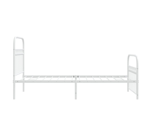 Estructura cama sin colchón con estribo metal blanco 90x200 cm