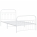 vidaXL Estructura cama metal cabecero y estribo blanca 100x190 cm