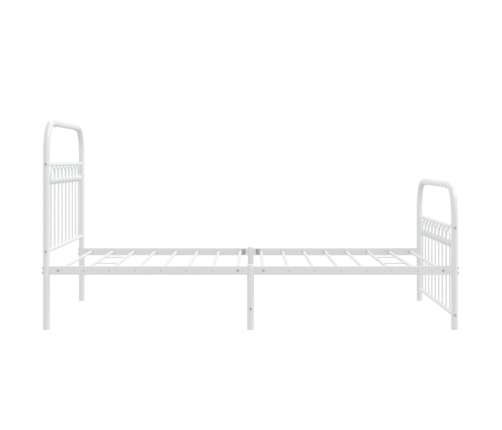 vidaXL Estructura cama metal cabecero y estribo blanca 100x190 cm