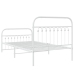 vidaXL Estructura cama metal cabecero y estribo blanca 100x190 cm