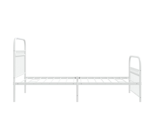 Estructura cama sin colchón con estribo metal blanco 100x200 cm