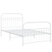 Estructura cama sin colchón con estribo metal blanco 107x203 cm