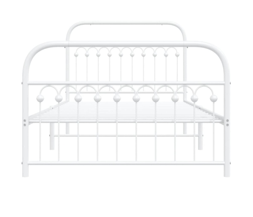 Estructura cama sin colchón con estribo metal blanco 107x203 cm