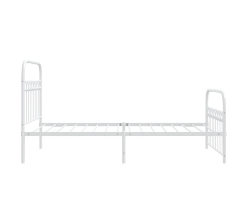 Estructura cama sin colchón con estribo metal blanco 107x203 cm