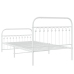 Estructura cama sin colchón con estribo metal blanco 107x203 cm