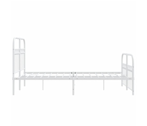 Estructura cama sin colchón con estribo metal blanco 120x190 cm