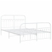 Estructura cama sin colchón con estribo metal blanco 140x190 cm