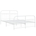 Estructura cama sin colchón con estribo metal blanco 140x200 cm