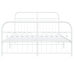 Estructura cama sin colchón con estribo metal blanco 140x200 cm