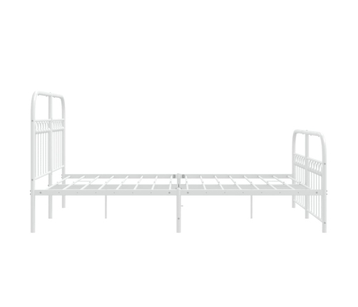 Estructura cama sin colchón con estribo metal blanco 140x200 cm