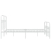 Estructura cama sin colchón con estribo metal blanco 140x200 cm