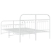Estructura cama sin colchón con estribo metal blanco 140x200 cm