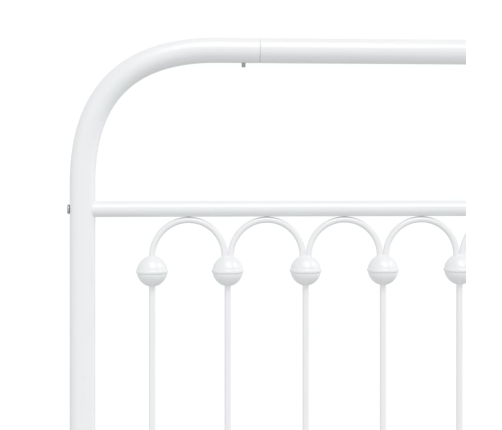 Estructura cama sin colchón con estribo metal blanco 140x200 cm