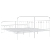 Estructura de cama con cabecero estribo metal blanco 183x203 cm