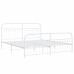 Estructura cama sin colchón con estribo metal blanco 183x213 cm