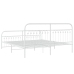 Estructura cama sin colchón con estribo metal blanco 183x213 cm