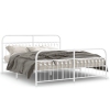 Estructura cama sin colchón con estribo metal blanco 183x213 cm